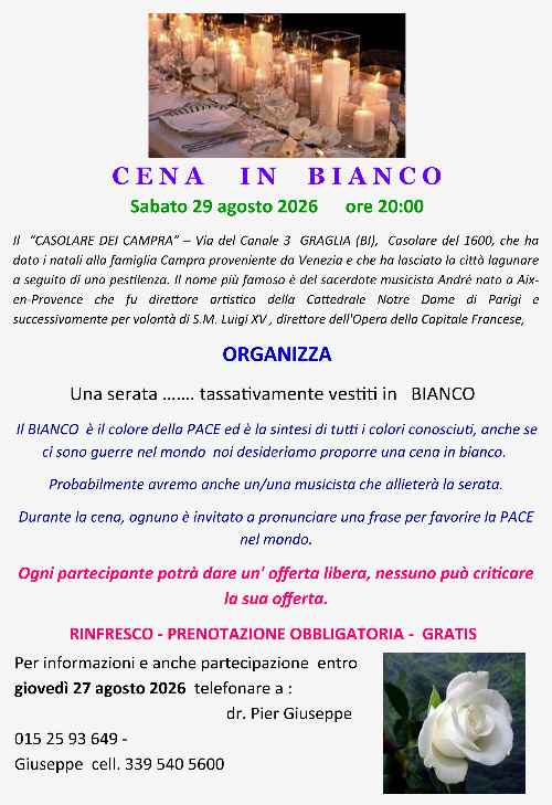 cena in bianco